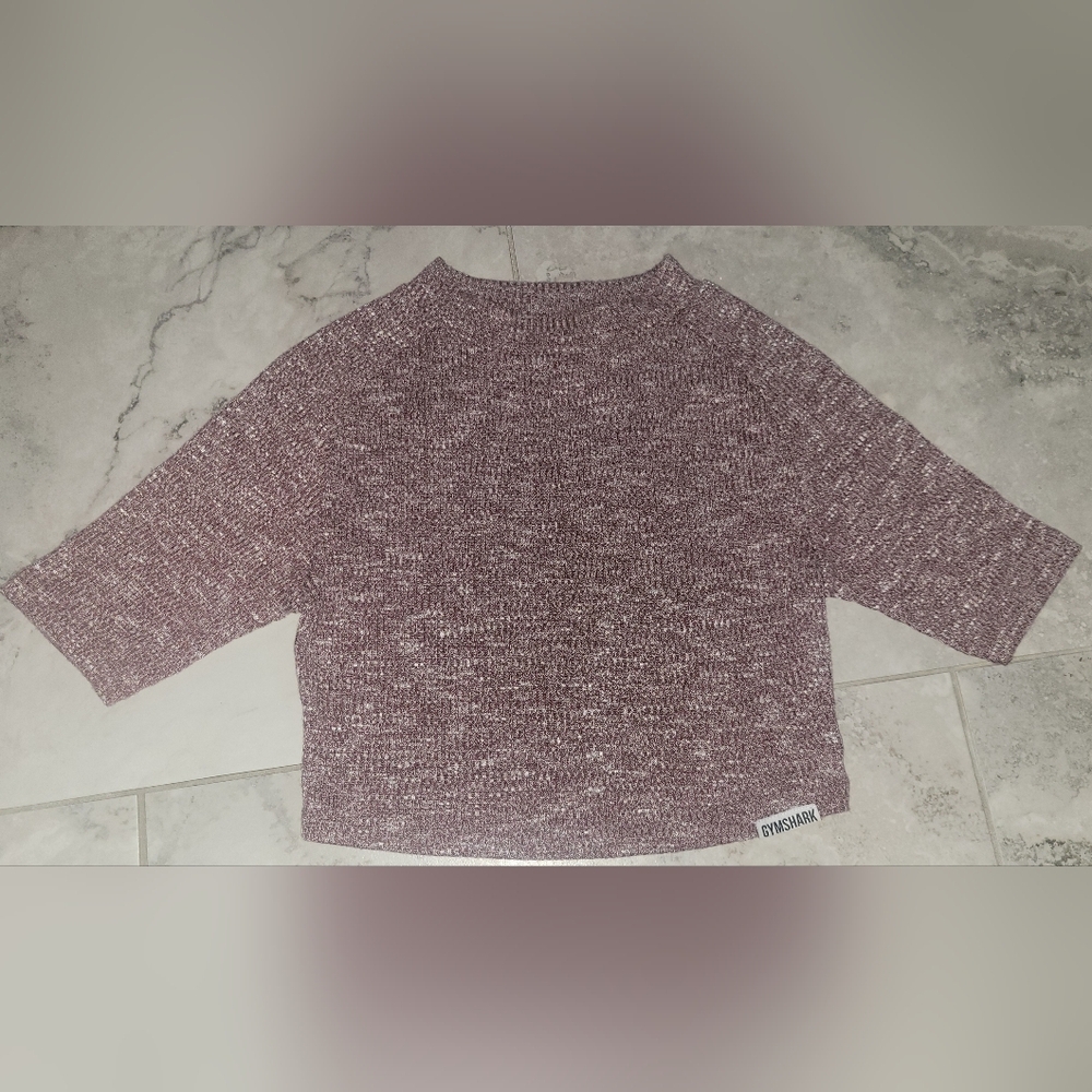 Gymshark Slounge Crop Top Sz Med Burgundy/White New W/out Tags
